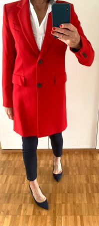 MANTEL ELEGANTER  ROT S NEU!!!
