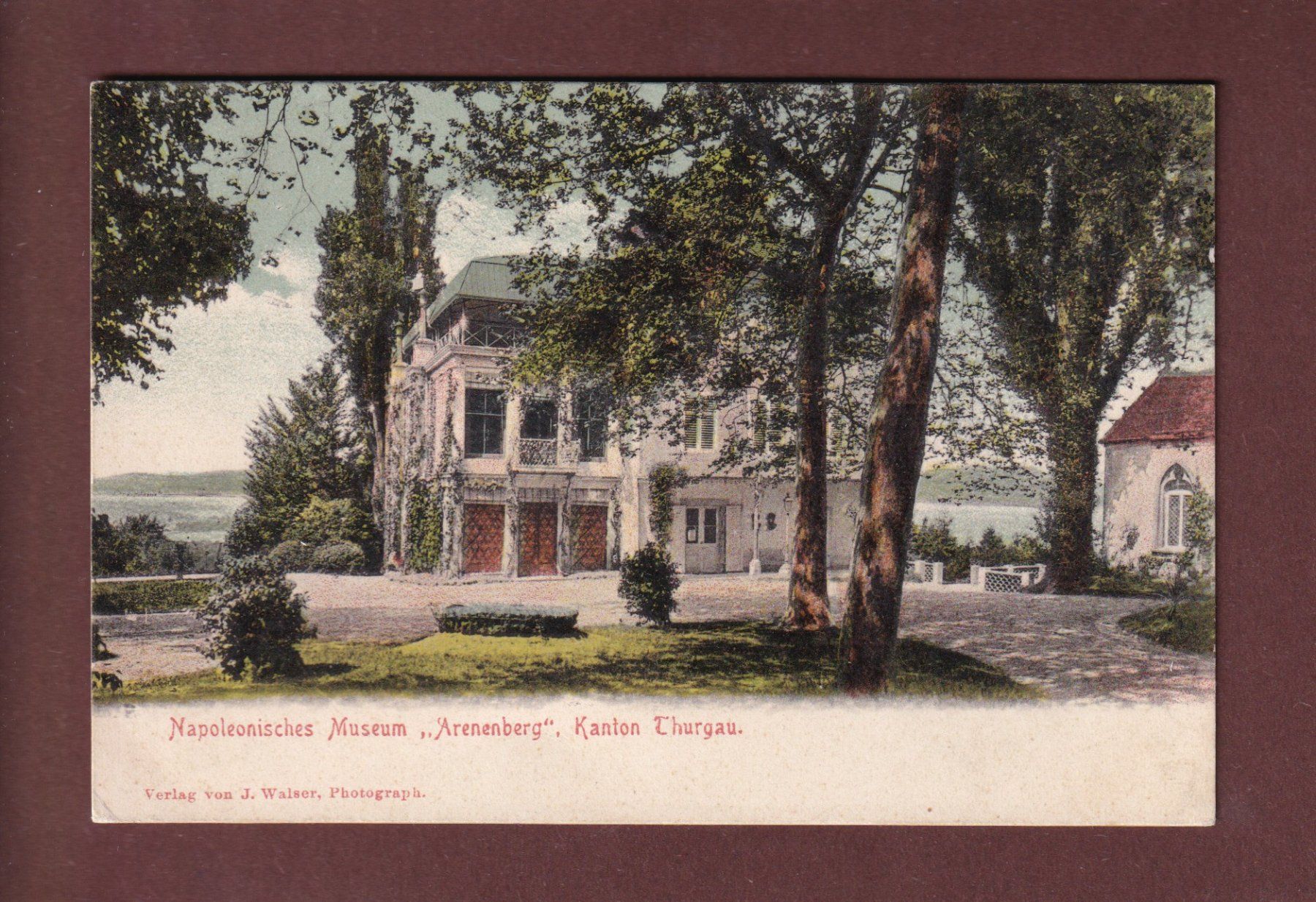 Ansichtskarten: ARENENBERG - Napoleonisches Museum - 1908 – Gebraucht aus Pully von nicecards-shop