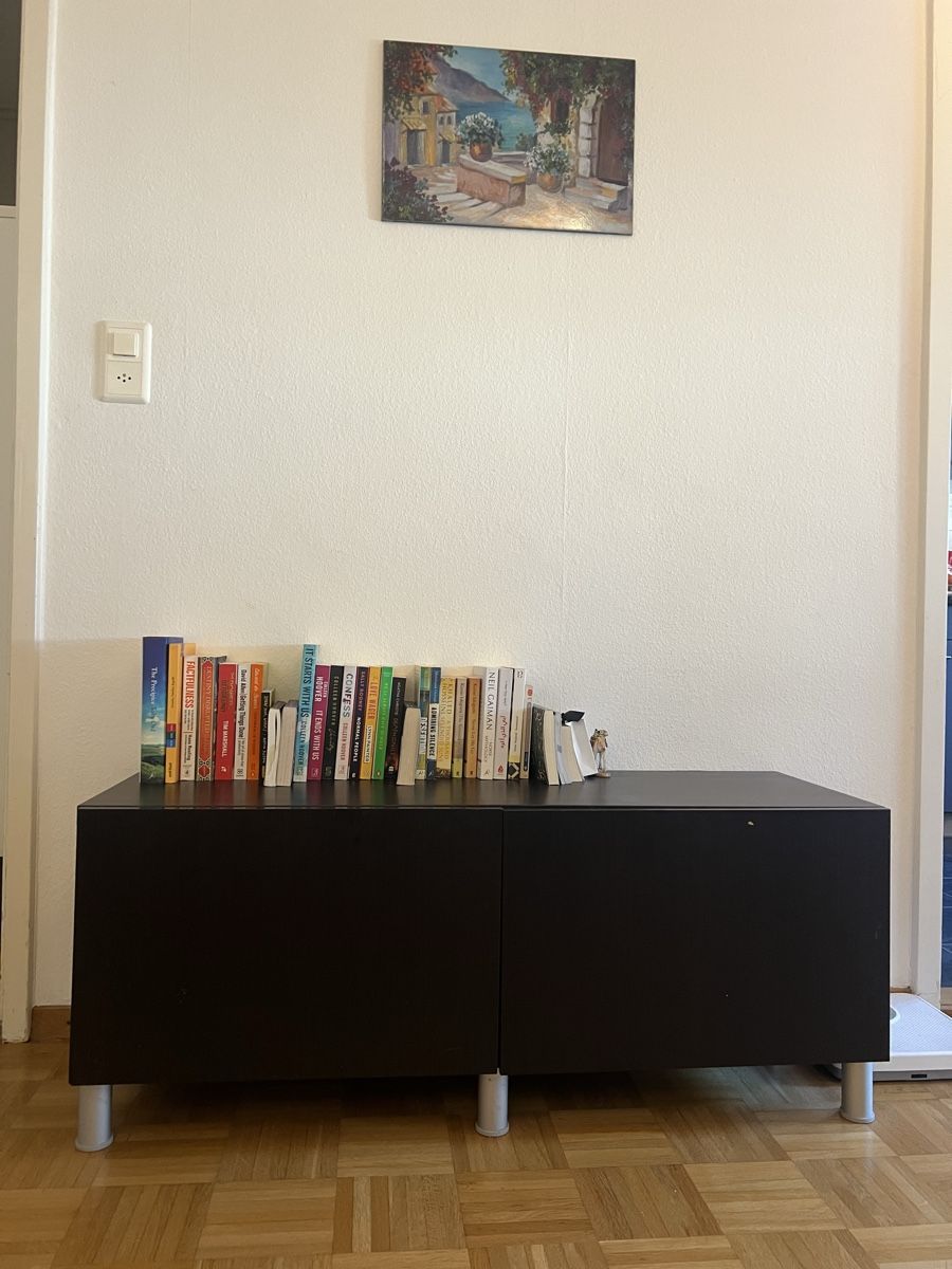 Scaffali: Black Storage Cabinet with Shelves 120x 41.5x47 cm – Usato da Zürich venduto da far_2zpy
