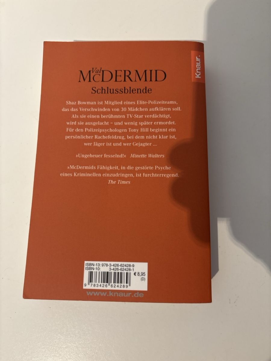 Bücher: Val McDermid - Schlussblende, gebraucht  – Gebraucht aus Adliswil von ninotschka7 2
