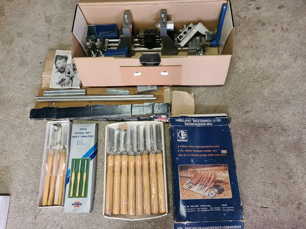 Ensemble de 8 ciseaux pour tour à bois , lames en acier HSS, outils de tournage