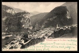 AK Thusis, Blick gegen die Via Mala