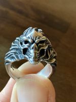 Silber Ring Totenkopf 925