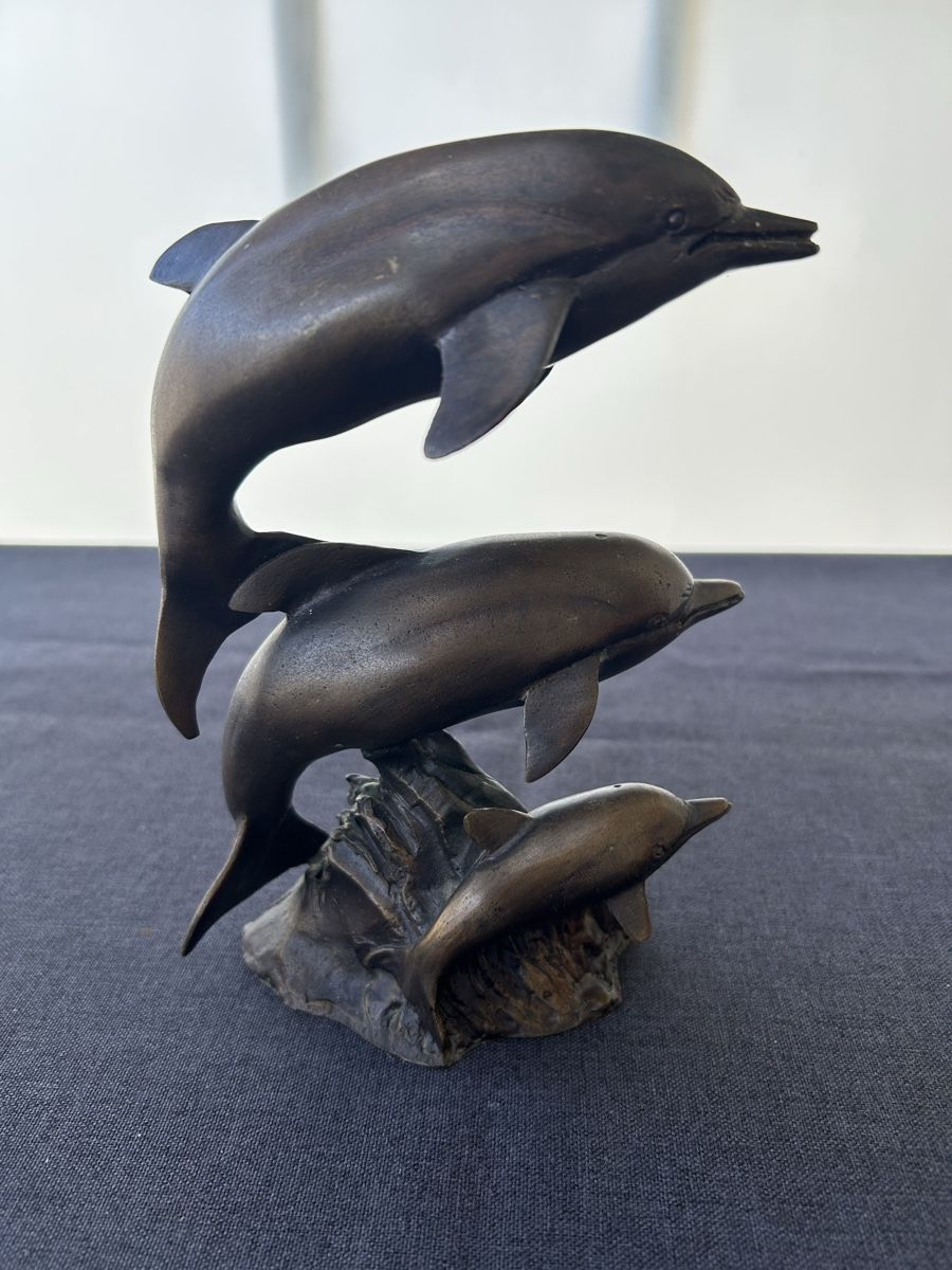 Sculture & Statue: Alte, schwere Bronze mit drei Delfinen – Usato da Frauenfeld venduto da Colonia64 2