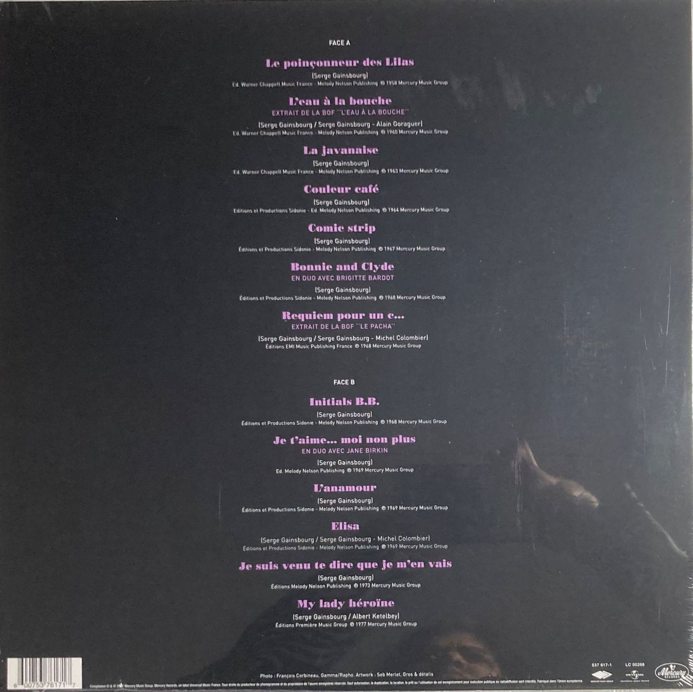 Dischi in vinile: SERGE GAINSBOURG - SERGE GAINSBOURG – Nuovo e nell'imballaggio originale da Poliez-Pittet venduto da Newtown-Records 1