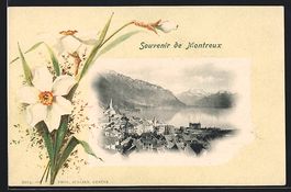 Litho Montreux, Panorama mit Bergen, Lil