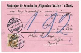 Uzwil - Zeitung: Allgemeiner Anzeiger - Insertion - Wil 1915