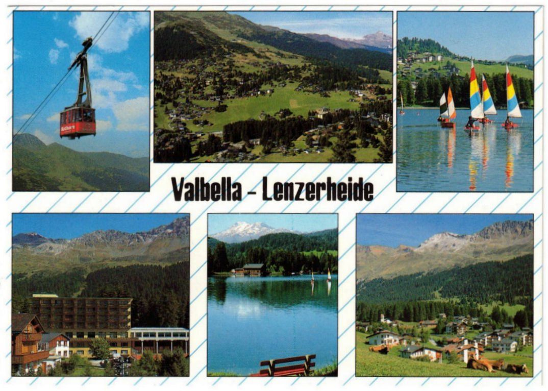 Cartoline postali: Lenzerheide - 6 Bild AK Valbella – Usato da Binningen venduto da Mountainrider