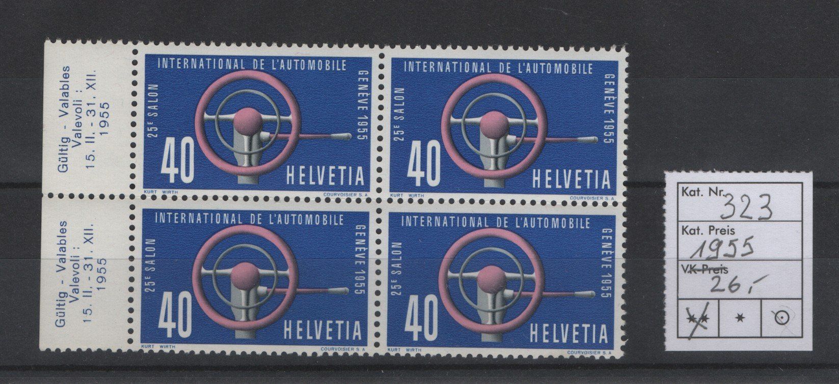 Tutti i francobolli: Viererblock Postfrisch Werbem. Kat. 26.- – Usato da Gordola venduto da tist