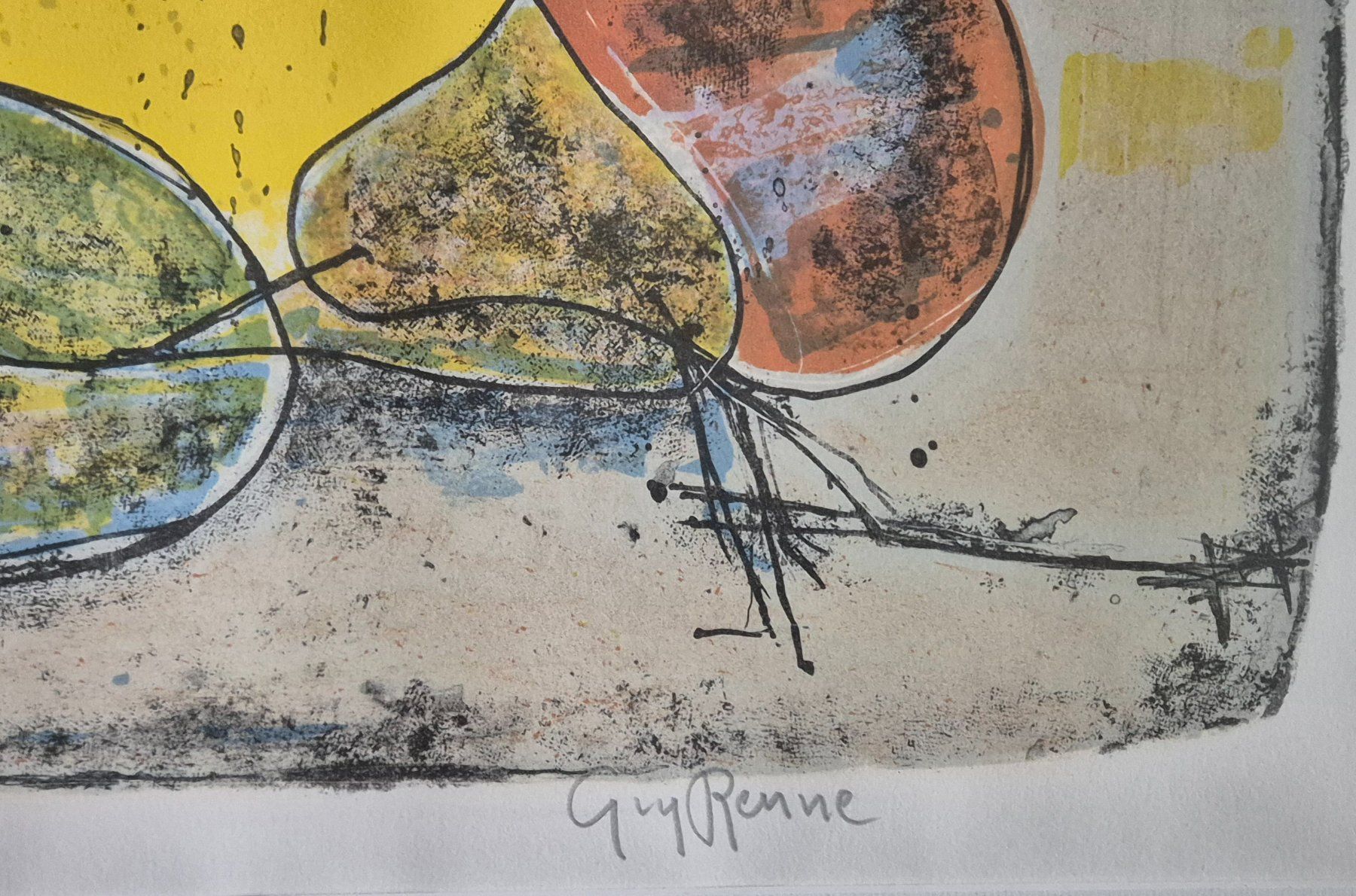 Grafica & Litografie: Guy Renne (1925-1990), Lithographie Stillleben, handsigniert – Usato da Illnau venduto da Bab58blau 2