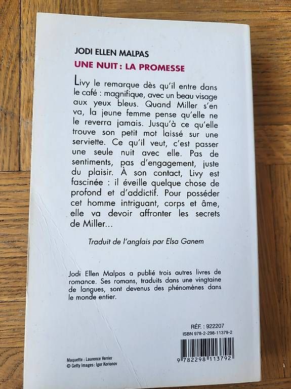 Libri: Une nuit: la promesse de Jodi Ellen Malpas – Usato da Lausanne venduto da sar_yyb7 1
