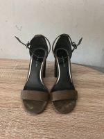 New Look Kaki Suede Block Heels Sandals -37
