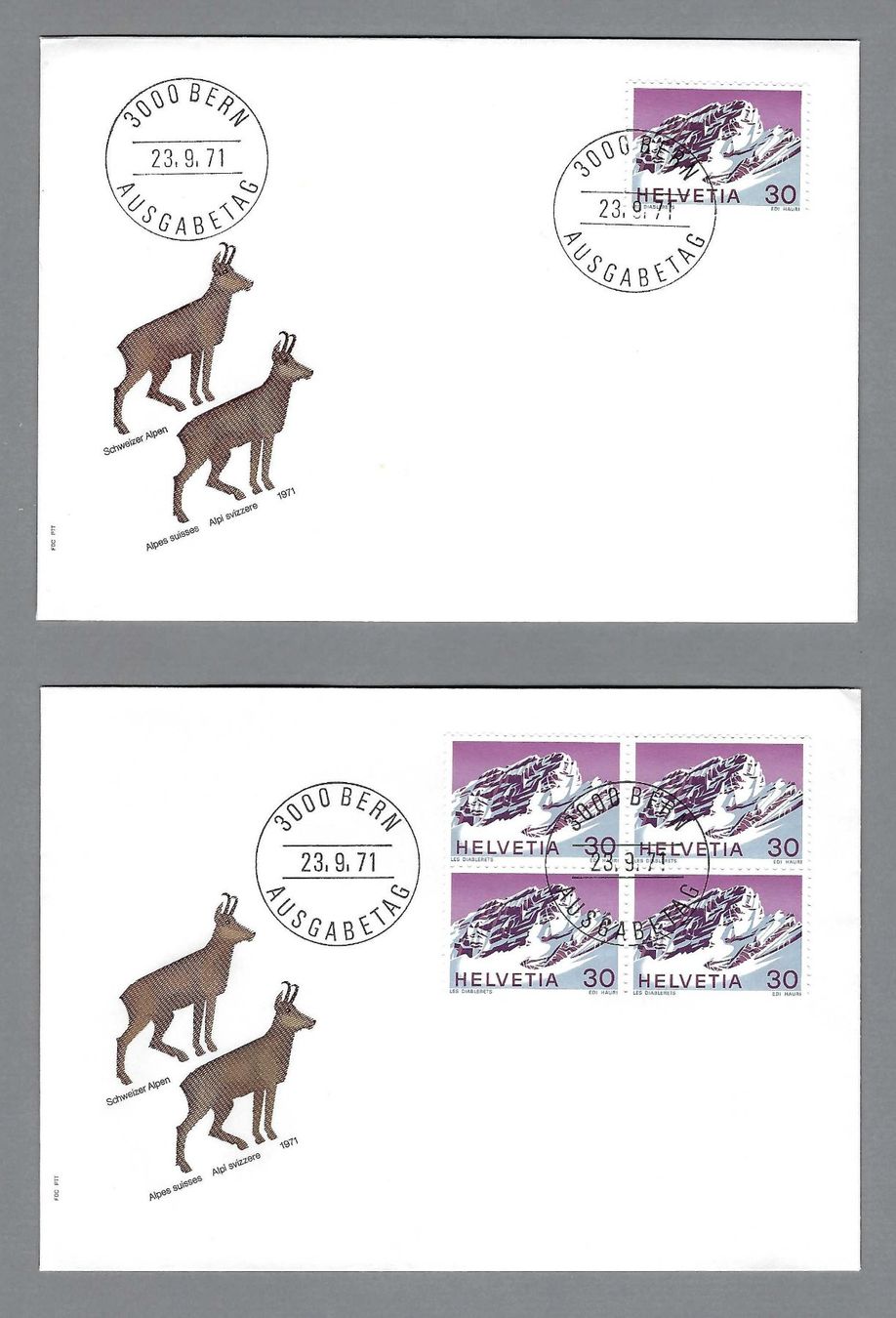Tutti i francobolli: 1971, LES DIABLERETS, FDC ET-0 BERN – Usato da Pura venduto da ulisse1957