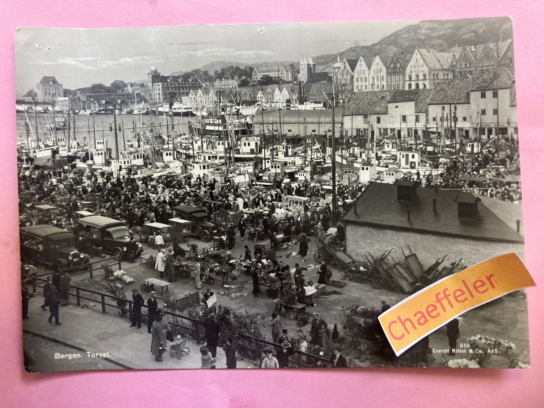 Cartoline postali: 1947 Berger. Torvet. – Usato da Zürich venduto da Chaeffeler