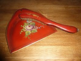 Tischwischer vintage blumig rot
