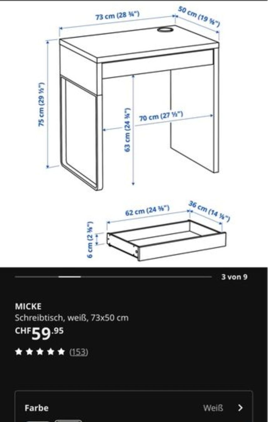 Ikea Scrivanie: Ikea Micke Schreibtisch – Usato da Wolfhausen venduto da andreaandrea85 1