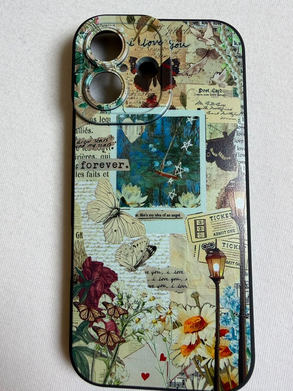 Apple Covers & Schutzfolien: iPhone 17 Hülle Vintage Postkarten-Design mit Blumen – Neu (gemäss Beschreibung) aus Neuendorf von jas_j5nc 1