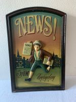 Zeitungsbursche Holzschild