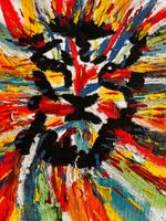 Junge Kunst, Art, Bild, Lion, Löwe, E.G., 2024, farbig