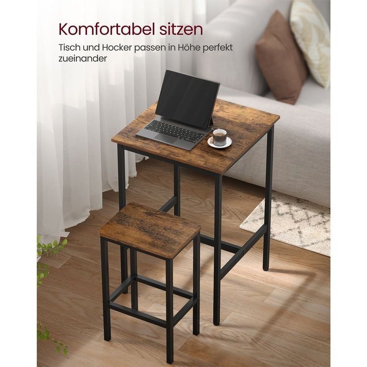 Tavoli: Bartisch mit Barhocker Set Küchentisch klein 60x60 SAPHIR – Nuovo e nell'imballaggio originale da Lachen SZ venduto da MAMORU-MOEBEL 2