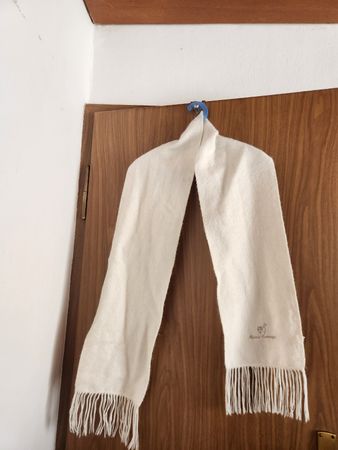 Écharpe Alpaca Camargo en acrylique et alpaga blanc cassé
