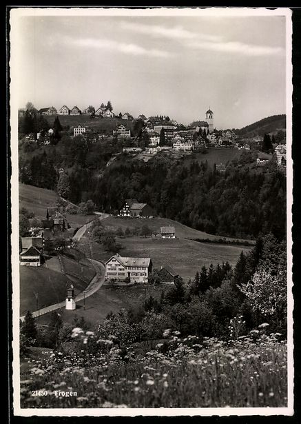 Cartoline postali: AK Trogen, Ort mit Kirche – Usato da Berlin venduto da bartko-reher