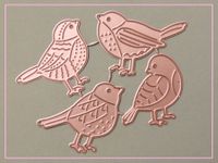 4 Singvögel - Stanzschablone