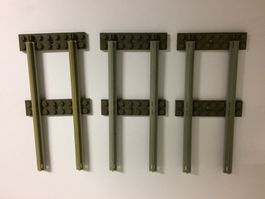 Vintage LEGO 7850 12v  3 X  train straights rails used‪‪‪