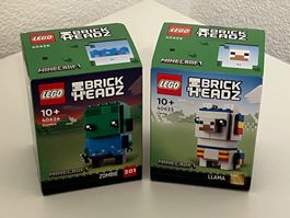 Lego BrickHeadz 40625 & 40626 | Minecraft | Llama & Zombie