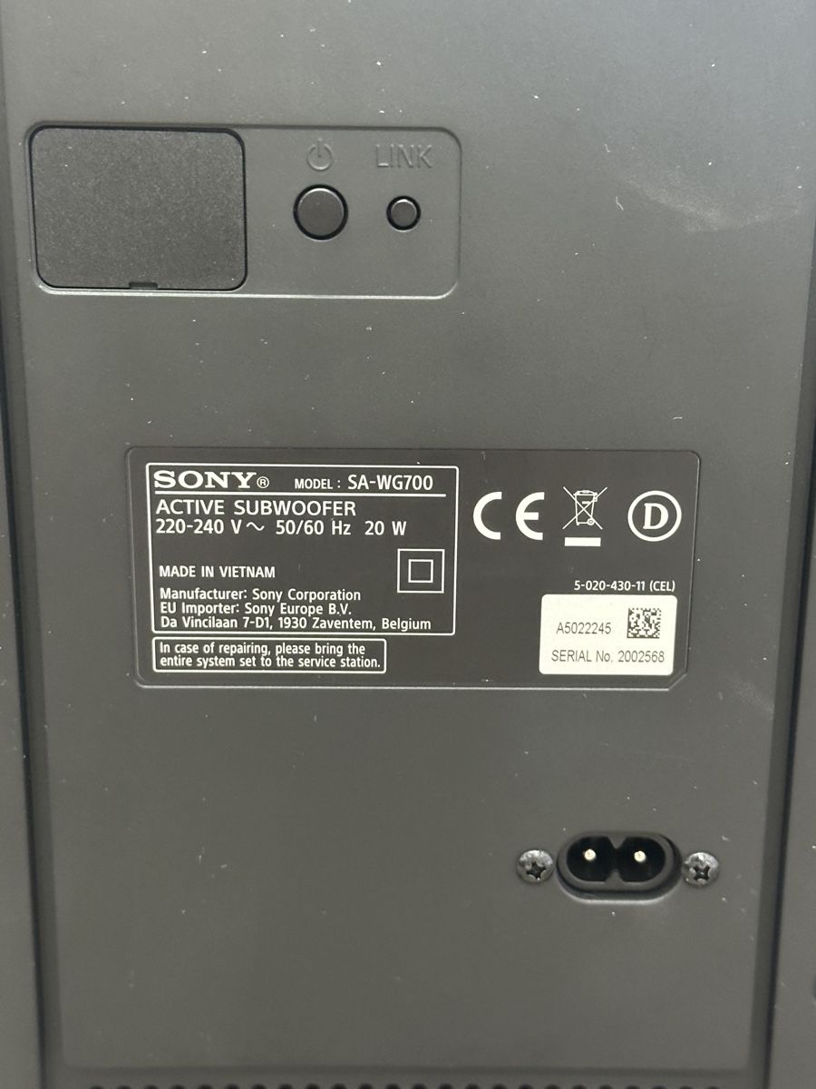 Sony Casse acustiche: SONY SA-WG700 Active Subwoofer – Nuovo (secondo la descrizione) da Bellmund venduto da eli_9cm8 1