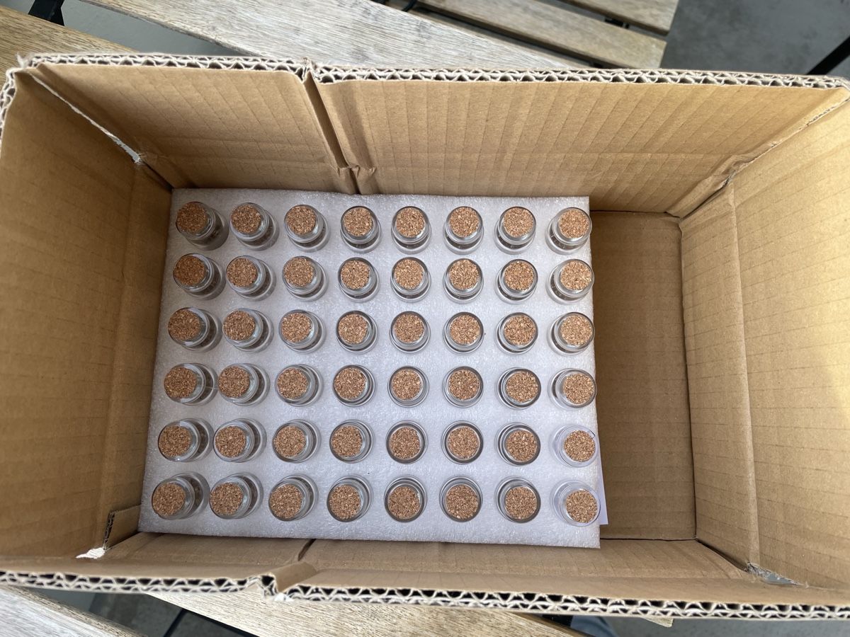 Altro in Stoviglie & Bicchieri: Set mit 48 kleinen Glasfläschchen  – Nuovo (secondo la descrizione) da Basel venduto da Romatovsk