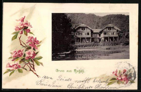 Cartoline postali: AK Ragaz, Villa Solitude, 1902 – Usato da Berlin venduto da bartko-reher