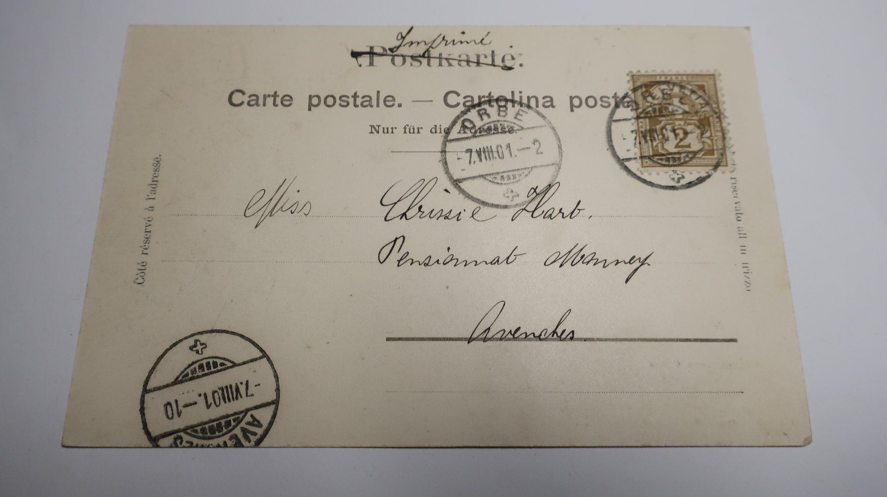 Ansichtskarten: Chateau des Clées   1901 – Gebraucht aus Cormoret von Pascalll2001 3