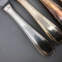 6 Tafelmesser / Vorspeisemesser versilbert Sola