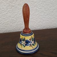 Dekorative Vintage Glocke aus Keramik mit Blumenmuster!