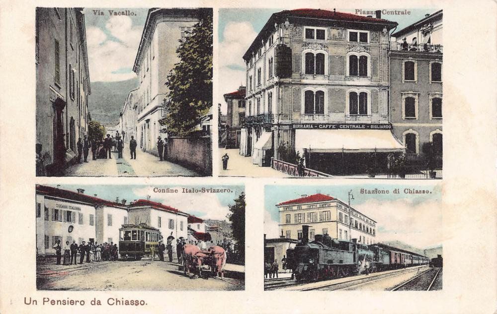 Ansichtskarten: Chiasso 4 Bild Tram & Bahnhof Eisenbahn – Gebraucht aus Bichelsee von Gloeckner