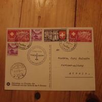 Briefmarken Schweiz Militär 9 Div Meldeflugkarte