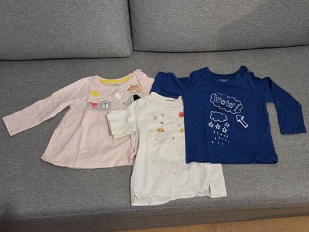 3x Langarm Shirt Grösse 80