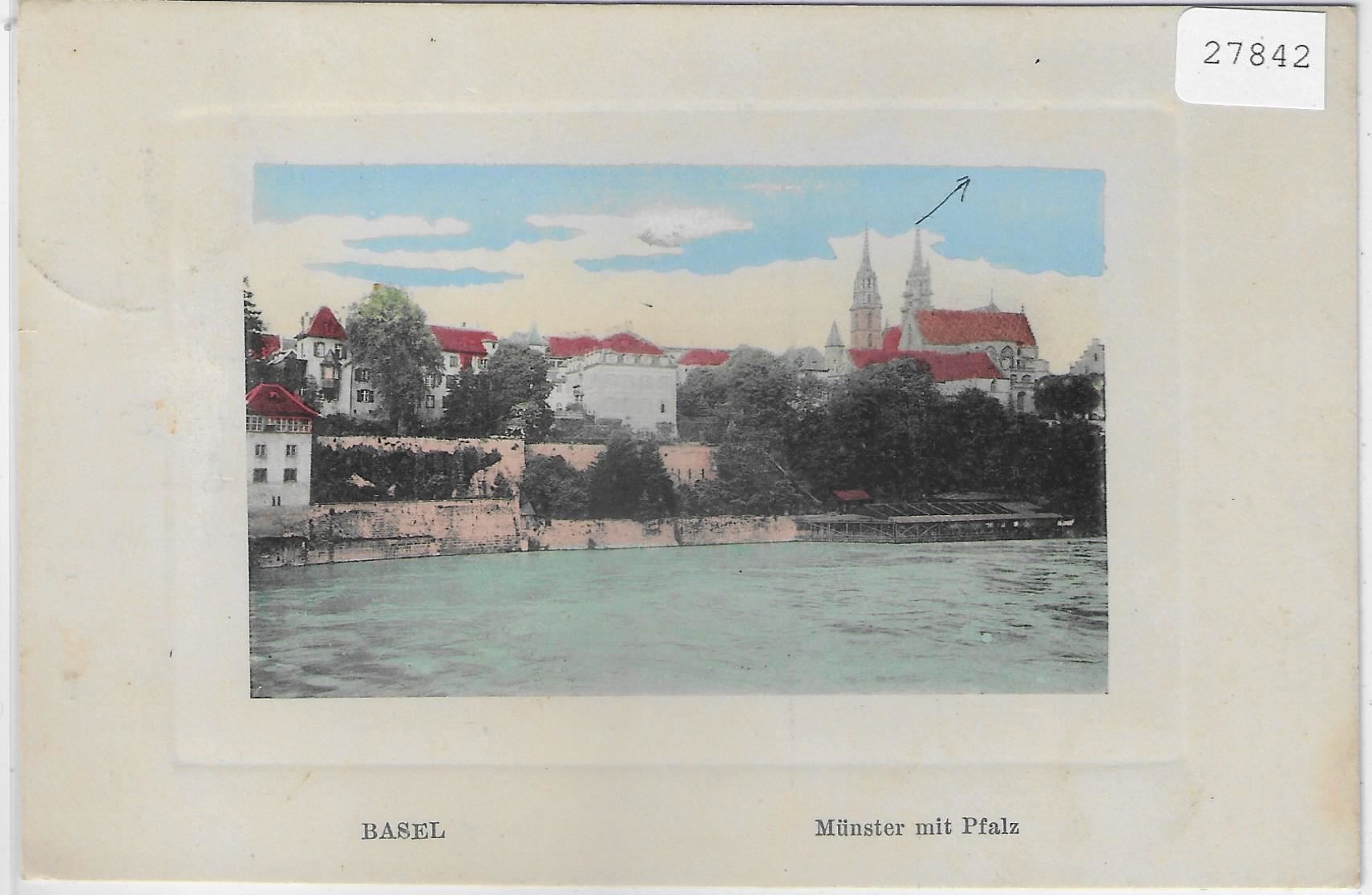 Cartoline postali: Basel - Münster mit Pfalz - Passepartout – Usato da Ettingen venduto da Kartenplanet