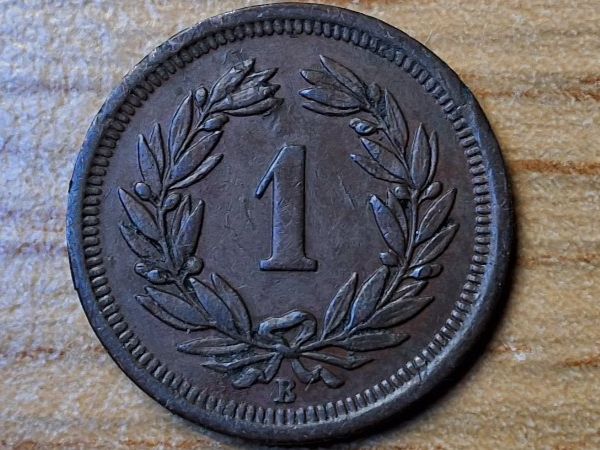 Tutti le monete: 1 Rappen 1902 - SELTEN! – Usato da Münchenstein venduto da purbach1 7