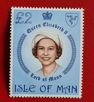 ISLE OF MAN ENGLAND 2£ QUEEN ELIZABETH LORD OF MANN 1981**