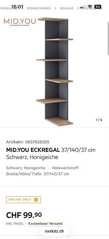 Scaffali: Eckregale Schwarz bereits montiert – Usato da Frauenfeld venduto da zuz_lmj5 3