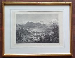 Bild - Luzern mit Rigi,  Lithographie