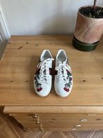 Gucci Ace Sneaker Gr. 39 Blumenstickerei Weiss Leder Schuhe