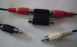 Adaptateur Double Cinch (RCA) - Cinch (RCA) stéréo (d)