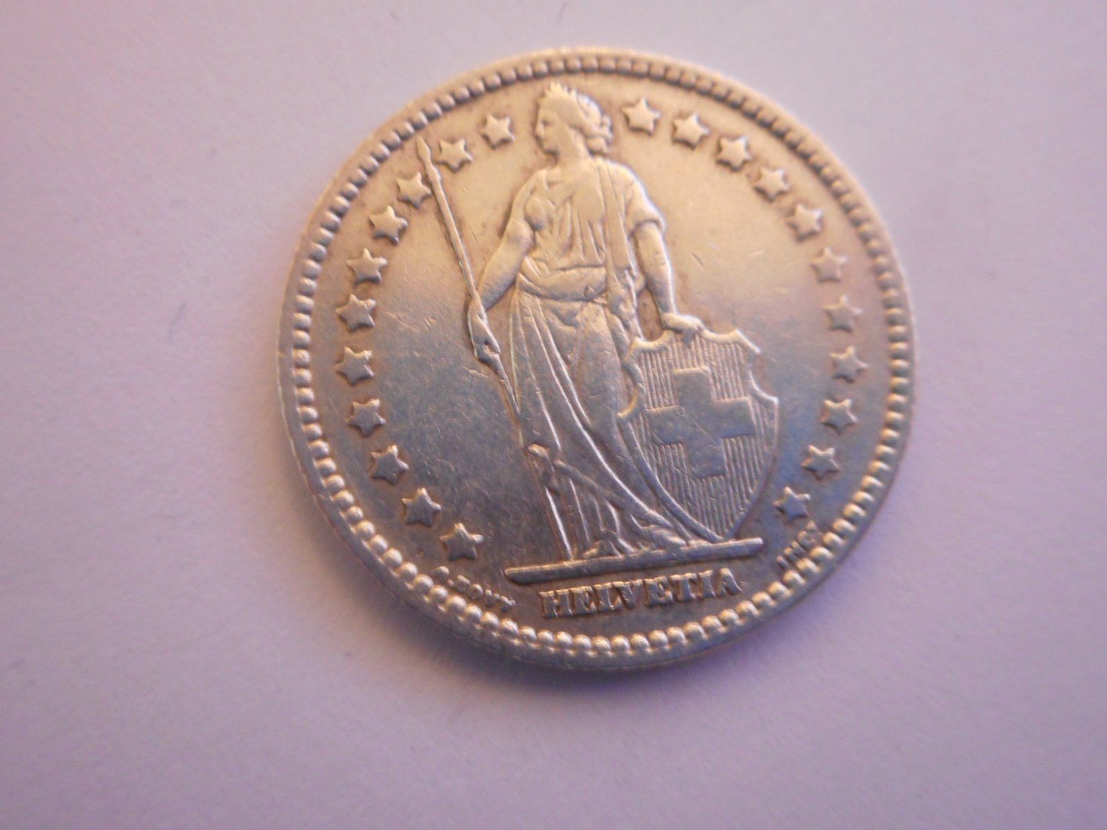 Tutti le monete: 1 Fr. 1909 silber ss+ – Usato da Kriegstetten venduto da pizlad2010 1