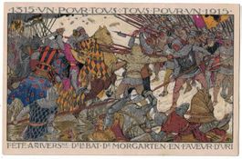 Morgarten-Gedenktag 1915, gelaufen Feldpost 6. Division