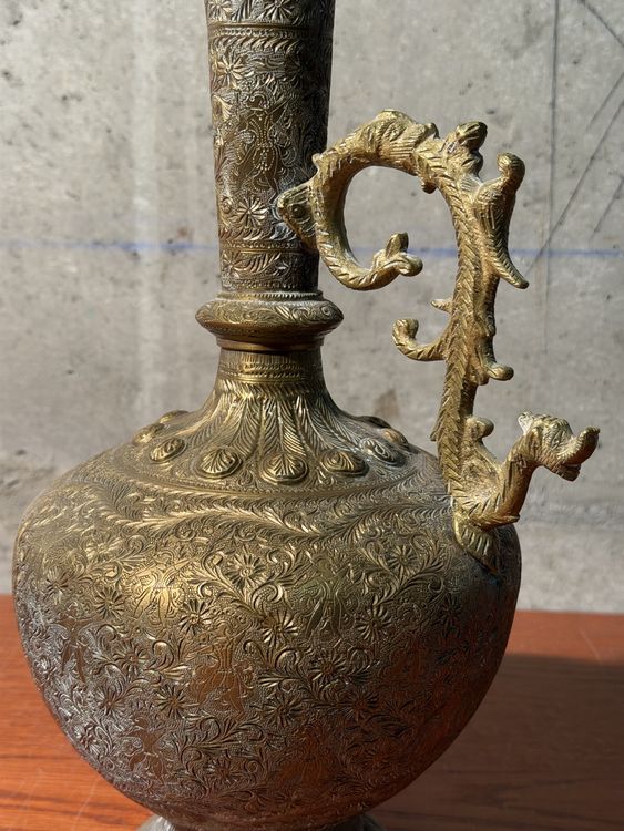 Decorative Brass Ewer Pitcher Ornate Engraved Design (Gebraucht) in ...