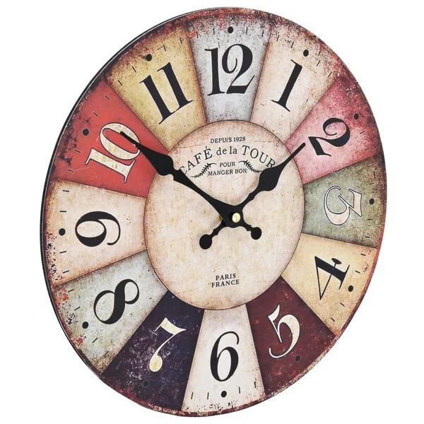 Orologi da terra & Orologi da parete: Wanduhr Vintage Bunt 30 cm – Nuovo e nell'imballaggio originale da Bühler venduto da DealHaus_Ostschweiz 1