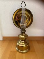 Wandlampe Petroleumlampe Messing goldfarben gebraucht